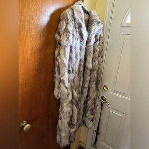 Gorgeous Grey/White Faux Fur Coat